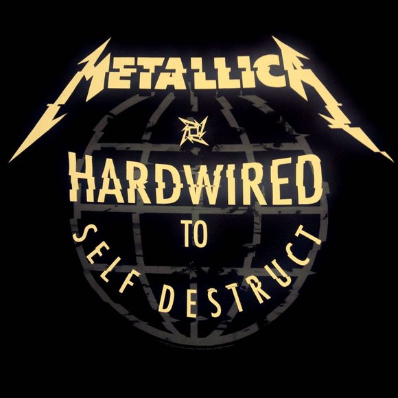 Metallica Hardwired Self-Destruct metal rock Official cotton T-Shirt 3XL NWT - Picture 2 of 2